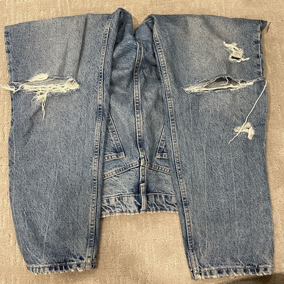 Zara distressed mom fit ankle jeans sz12 - Picture 4 of 4